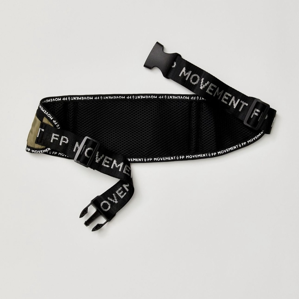 Free People Olive Green and Black Runner Belt/Waist Pouch - Picture 2 of 3
